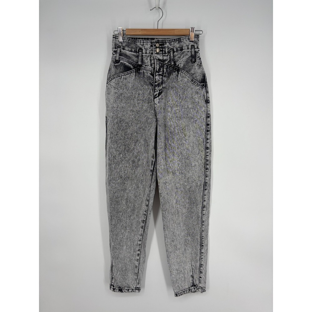 Vintage Rio by Stephen Mardon Jeans 7 Black Acid Washed High Rise Waisted